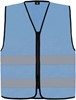 Korntex KX217 Hi-Vis Safety Vest Cologne With Front Zipper - Sky Blue - S afbeelding