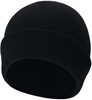 Korntex KX700 Premium Knitted Beanie Strasbourg - Black - 19 x 20 cm afbeelding