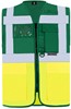 Korntex KX802 Executive Multifunctional Safety Vest Berlin - Paramedic Green/Signal Yellow - 3XL afbeelding