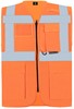 Korntex KX802 Executive Multifunctional Safety Vest Berlin - Signal Orange - 6XL afbeelding