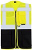 Korntex KX802 Executive Multifunctional Safety Vest Berlin - Signal Yellow/Black - L afbeelding
