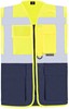 Korntex KX802 Executive Multifunctional Safety Vest Berlin - Signal Yellow/Navy - 3XL afbeelding