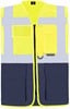 Korntex KX802 Executive Multifunctional Safety Vest Berlin - Signal Yellow/Navy - 4XL afbeelding