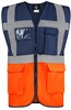 Korntex KX810 CO² Neutral Multifunctional Executive Safety Vest Hamburg - Navy/Orange - 5XL afbeelding