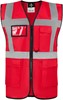 Korntex KX810 CO² Neutral Multifunctional Executive Safety Vest Hamburg - Red - 3XL afbeelding