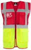 Korntex KX810 CO² Neutral Multifunctional Executive Safety Vest Hamburg - Red/Yellow - 3XL afbeelding