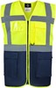 Korntex KX810 CO² Neutral Multifunctional Executive Safety Vest Hamburg - Signal Yellow/Navy - 4XL afbeelding