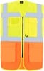 Korntex KX810 CO² Neutral Multifunctional Executive Safety Vest Hamburg - Signal Yellow/Signal Orange - S afbeelding
