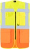Korntex KX810 CO² Neutral Multifunctional Executive Safety Vest Hamburg - Signal Yellow/Signal Orange - XXL afbeelding