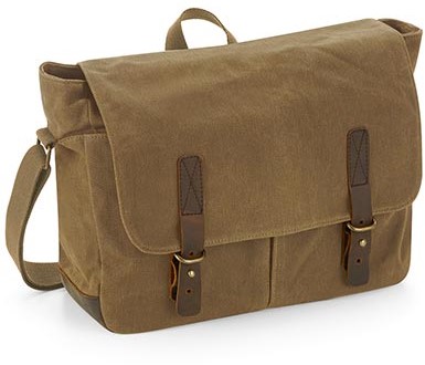 Quadra QD653 Heritage Waxed Canvas Messenger