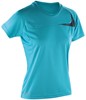 Spiro RT182F Women´s Dash Training Shirt - Aqua/Grey - XS (34) afbeelding