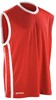Spiro RT278 Men´s Basketball Quick Dry Top - Red/White - XL afbeelding