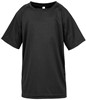 Spiro RT287J Junior Performance Aircool Tee - Black - S (5-6) afbeelding