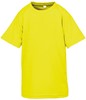 Spiro RT287J Junior Performance Aircool Tee - Fluorescent Yellow - XS (3-4) afbeelding