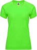 Fluorescent Groen dames sportshirt korte mouwen Bahrain merk Roly maat S