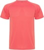 Fluor Koraal kinder unisex sportshirt korte mouwen MonteCarlo merk Roly 8 jaar 122-128
