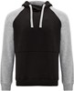 Roly RY1058 Badet Hooded Sweatshirt - Black 02/Heather Grey 58 - XS afbeelding