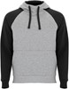 Roly RY1058 Badet Hooded Sweatshirt - Heather Grey 58/Black 02 - XXL afbeelding