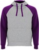 Roly RY1058 Badet Hooded Sweatshirt - Heather Grey 58/Purple 71 - XXL afbeelding