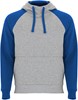 Roly RY1058 Badet Hooded Sweatshirt - Heather Grey 58/Royal Blue 05 - S afbeelding