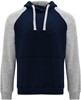 Roly RY1058 Badet Hooded Sweatshirt - Navy Blue 55/Heather Grey 58 - 3XL afbeelding