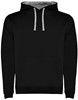 Roly RY1067 Men´s Urban Hooded Sweatshirt - Black 02/Heather Grey 58 - L afbeelding