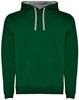 Roly RY1067 Men´s Urban Hooded Sweatshirt - Bottle Green 56/Heather Grey 58 - XXL afbeelding