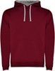 Roly RY1067 Men´s Urban Hooded Sweatshirt - Garnet Red 57/Heather Grey 58 - L afbeelding