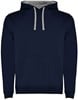 Roly RY1067 Men´s Urban Hooded Sweatshirt - Navy Blue 55/Heather Grey 58 - XS afbeelding