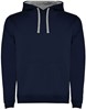 Roly RY1067 Men´s Urban Hooded Sweatshirt - Navy Blue 55/Heather Grey 58 - L afbeelding