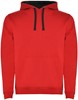 Roly RY1067 Men´s Urban Hooded Sweatshirt - Red 60/Black 02 - 3XL afbeelding