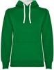 Roly RY1068 Women´s Urban Hooded Sweatshirt - Kelly Green 20/White 01 - M afbeelding