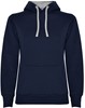 Donker Blauwe dames Hoodie met Grijze binnenzijde capuchon en koord Urban merk Roly maat M