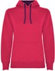 Hard Roze dames Hoodie met Paarse binnenzijde capuchon en koord Urban merk Roly maat L