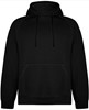Zwarte unisex Hoodie Vinson merk Roly maat M