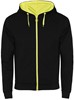 Roly RY1105 Fuji Sweat-Jacket - Black 02/Fluor Yellow 221 - M afbeelding