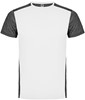 Roly RY6653 Men´s Zolder T-Shirt - White 01/Heather Black 243 - M afbeelding