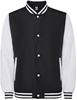 Roly RY6440 California Varsity Jacket - Black 02/White 01 - 3XL afbeelding