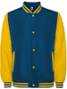 Roly RY6440 California Varsity Jacket - Cobalt Blue 201/Golden Yellow 96 - 3XL afbeelding