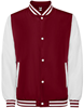 Roly RY6440 California Varsity Jacket - Garnet Red 57/White 01 - XXL afbeelding