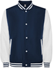 Roly RY6440 California Varsity Jacket - Navy Blue 55/White 01 - XS afbeelding