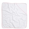 Towel City TC36 Babies Hooded Towel - White/Pink - 75 x 75 cm afbeelding