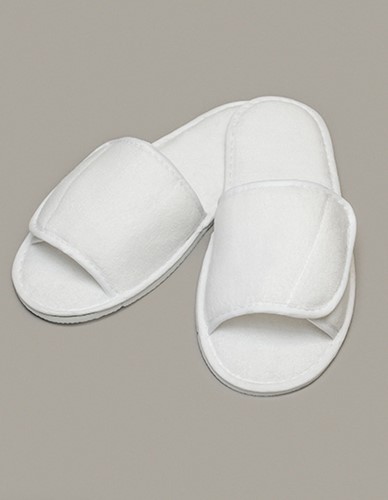Towel City TC67 Open Toe Slipper With Hook And Loop Fastening