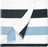 The One Towelling TH1090 Beach Towel Stripe - Anthracite/Light Blue/White - 90 x 190 cm afbeelding