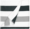 The One Towelling TH1090 Beach Towel Stripe - Anthracite/Light Grey/White - 90 x 190 cm afbeelding
