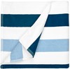 The One Towelling TH1090 Beach Towel Stripe - Navy Blue/Light Blue/White - 90 x 190 cm afbeelding