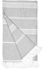 The One Towelling TH1400 Recycled Hamam Towel - Ash Grey - 100 x 180 cm afbeelding