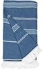 The One Towelling TH1400 Recycled Hamam Towel - Navy Blue - 100 x 180 cm afbeelding