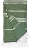 The One Towelling TH1400 Recycled Hamam Towel - Olive Green - 100 x 180 cm afbeelding